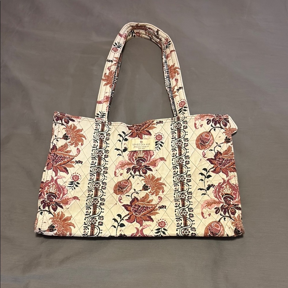 Floral Quilted Tote Bag
